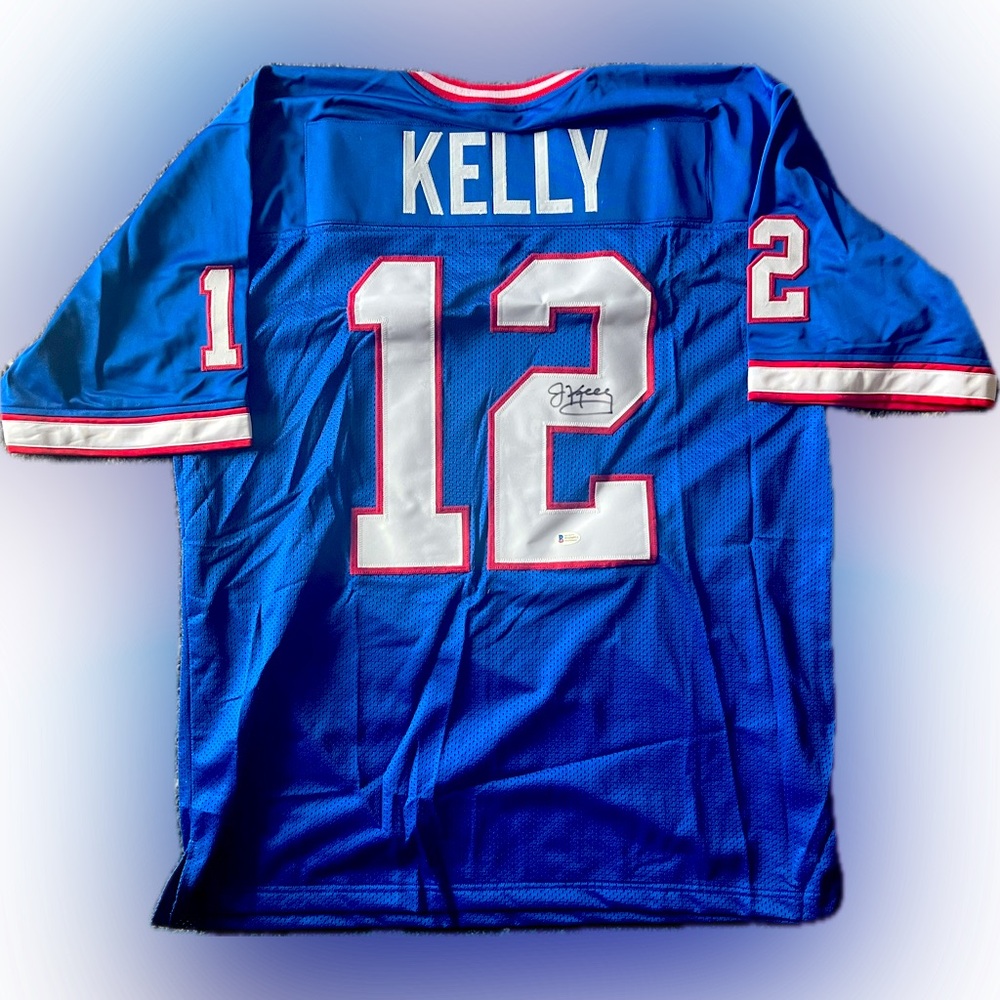 Jim Kelly Autographed Buffalo Bills Football Jersey – Beckett Certified